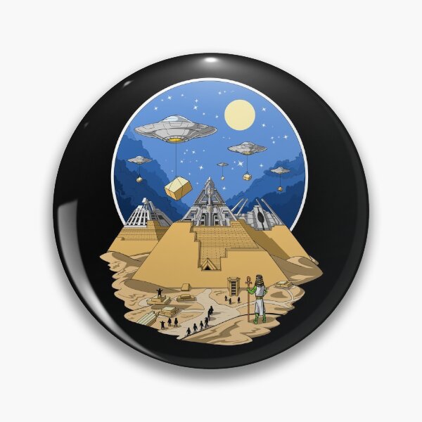 Item preview, Aliens Bulding Egyptian Pyramids designed and sold by underheaven.