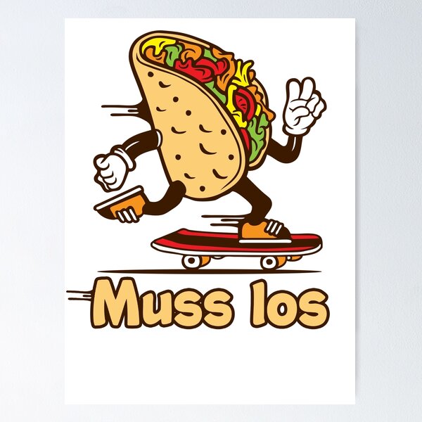 Item preview, Taco Tacos Skater Skating Skateboarding Skateboarding designed and sold by JonasDesign.
