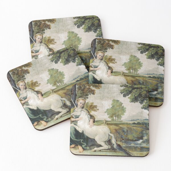 Item preview, THE MAIDEN AND THE UNICORN IN LANDSCAPE designed and sold by BulganLumini.