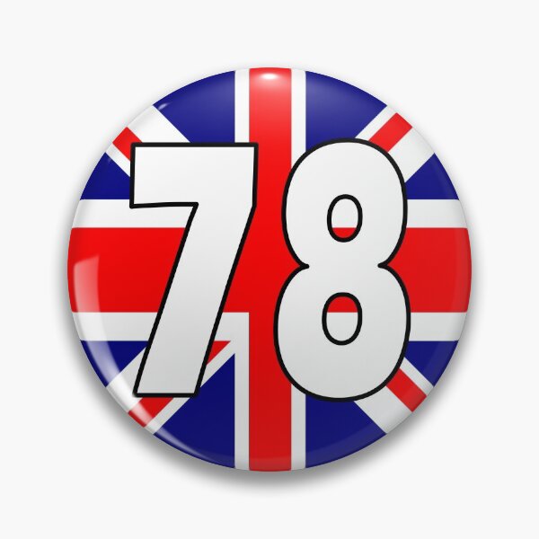 Item preview, UK flag with number 78 - seventy eight designed and sold by AllShirts21.