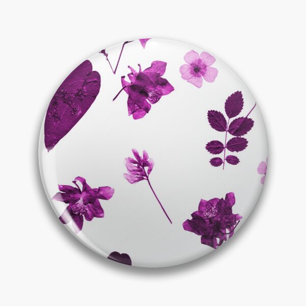 Item preview, Purple Floral Pattern Pressed Flowers and Leaves designed and sold by Ivy Lily Art.