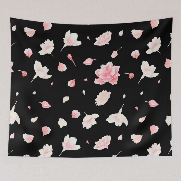 Item preview, Celebrate spring with sakura petals - Dark Background designed and sold by AlbinoSnowman.