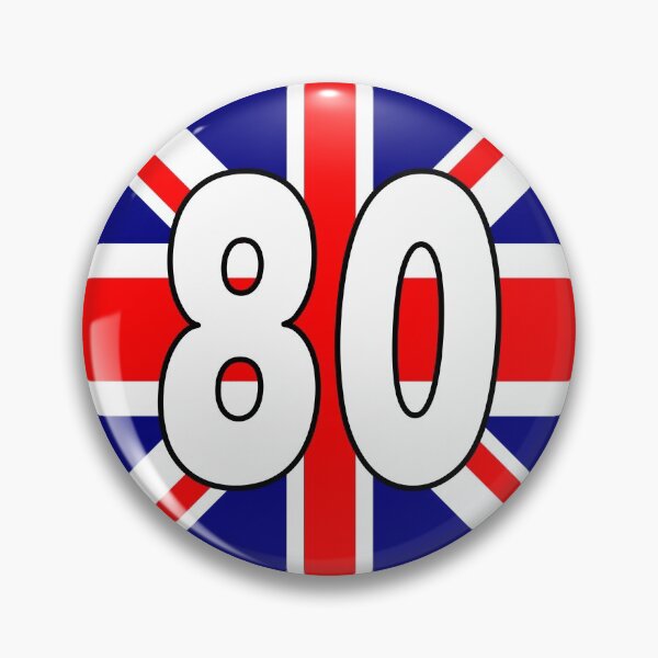 Item preview, UK flag with number 80 - eighty designed and sold by AllShirts21.