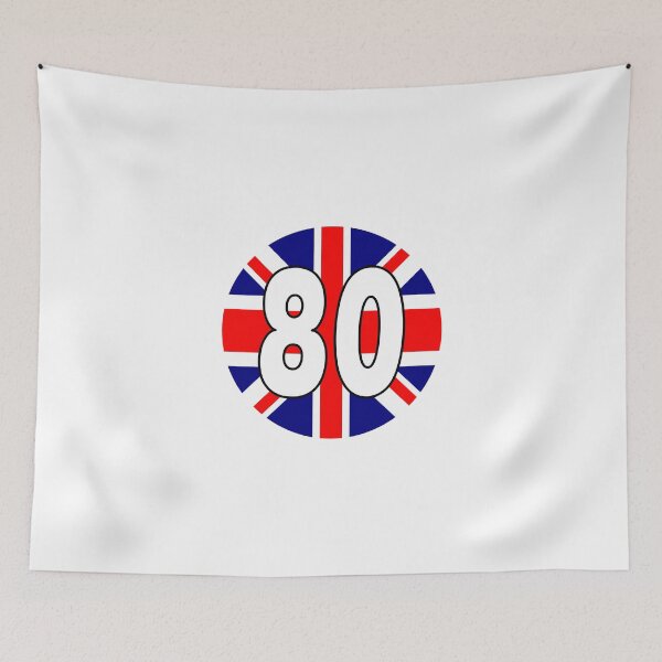 Item preview, UK flag with number 80 - eighty designed and sold by AllShirts21.