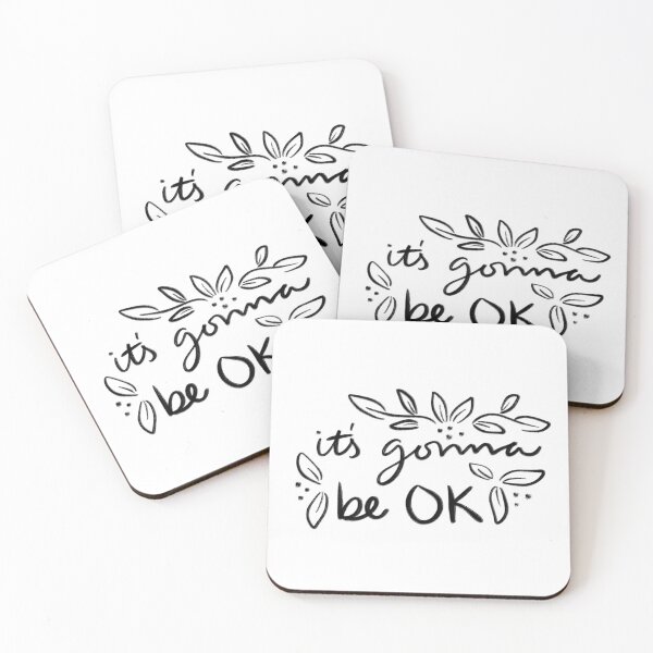 Item preview, It's Gonna be OK gouache lettering with flowers and leaves designed and sold by HannaPaulina.