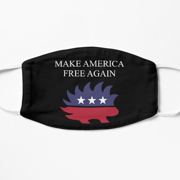 Libertarian Politics T-Shirt Porcupine Libertarianism Freedom Flat Mask