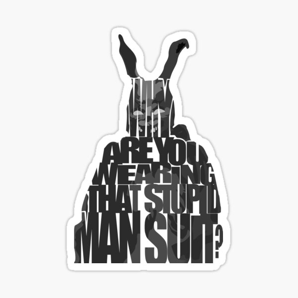 "Frank the Bunny" Sticker by geekmywall Redbubble