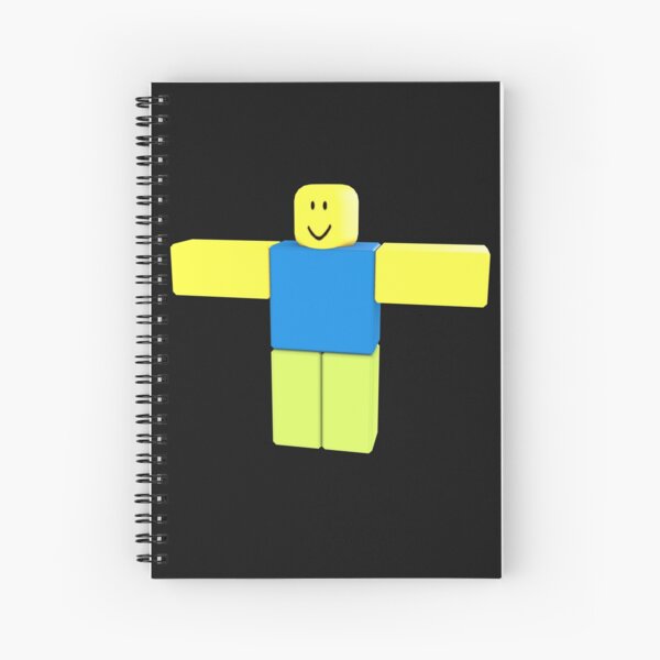 Roblox Noob T Pose Gift For Gamers Spiral Notebook By Smoothnoob Redbubble - roblox aesthetic games with poses