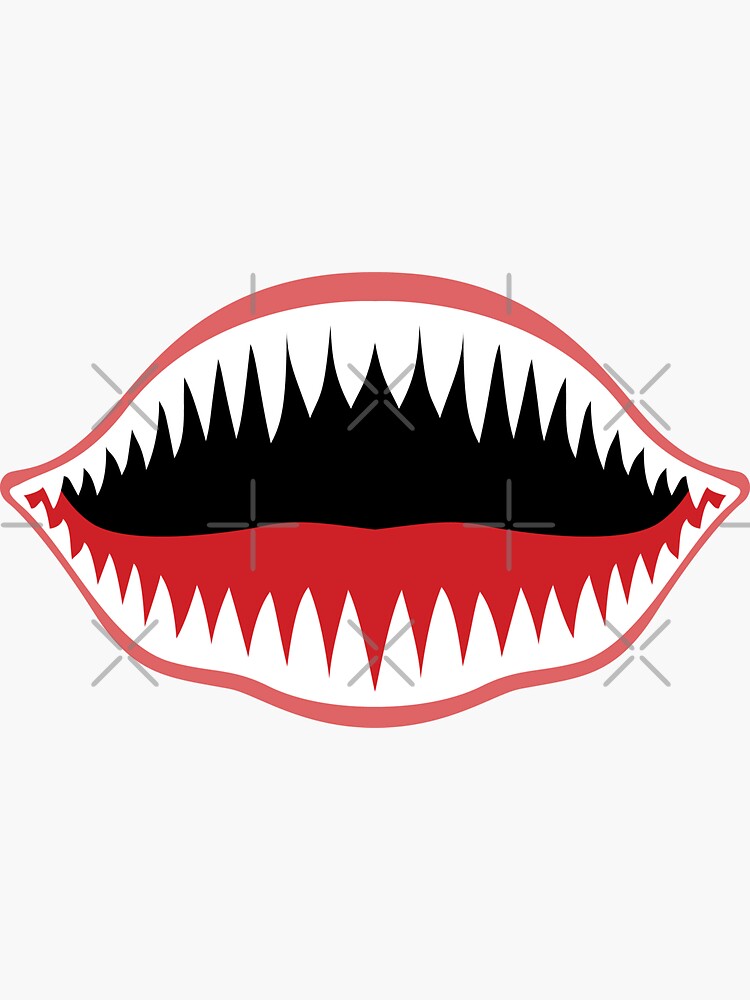 shark jaws fishing | Sticker