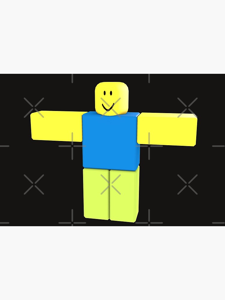 Roblox Noob T Pose Gift For Gamers Art Board Print By Smoothnoob Redbubble - roblox noob t pose