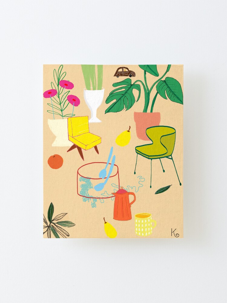 Alternate view of In the garden where the house Mounted Print