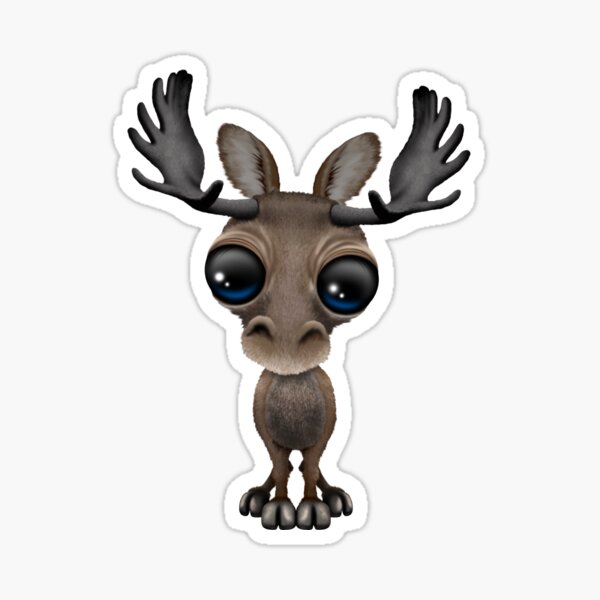 Cute Baby Moose Stickers Redbubble Cute Baby Moose Stickers Redbubble