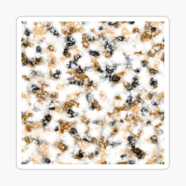 Black and Brown Veined Marble Pattern on White Sticker