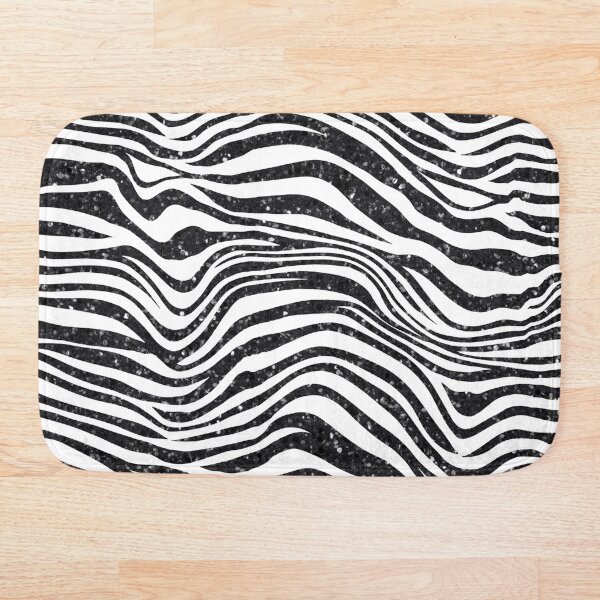Glitter Zebra Bath Mat