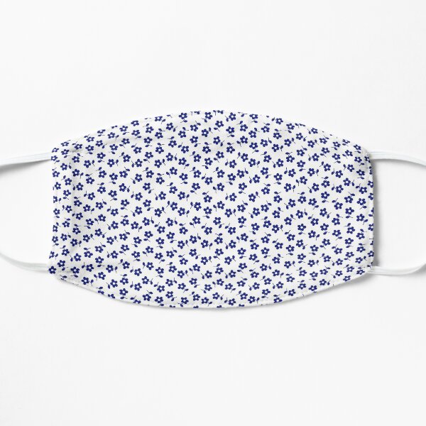Forget Me Nots - Blue on White Mask