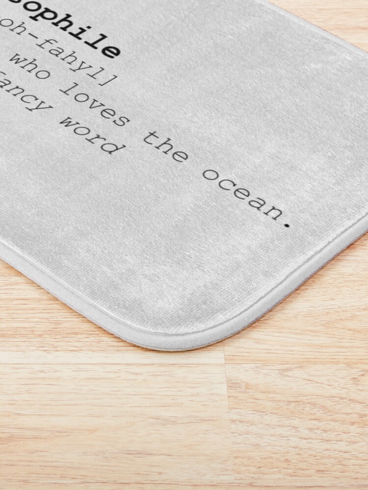 "Thalassophile Definition" Bath Mat for Sale by NomadPainter Redbubble