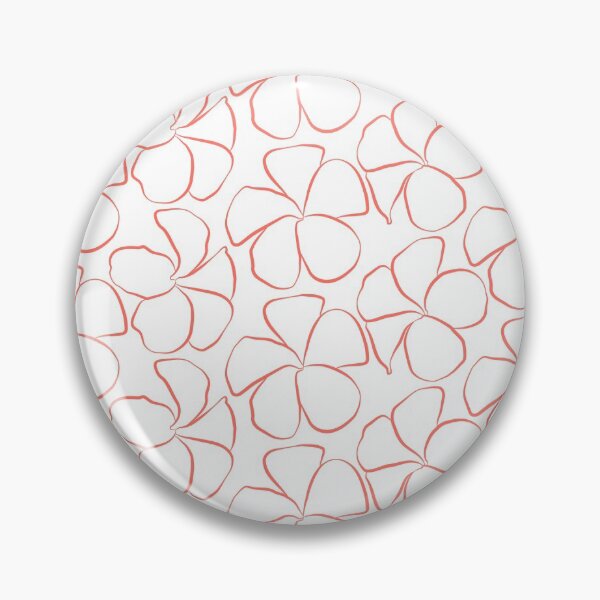 Item preview, Frangipani dulce - Coral vivo en blanco designed and sold by Sally Cummings.