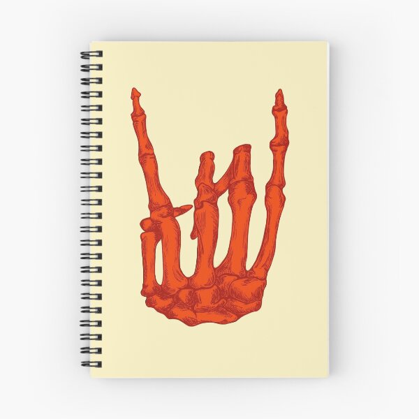 Item preview, Orange Rock On Skeleton Hand designed and sold by BonesToAshes.