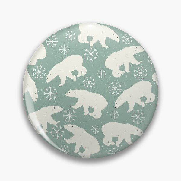 Item preview, Polar bears and snowflakes on pale green background designed and sold by Latch Farm  Studios.