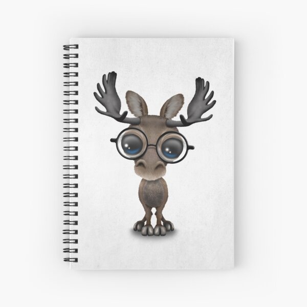 Item preview, Cute Curious Baby Moose Nerd Wearing Glasses  designed and sold by JeffBartels.
