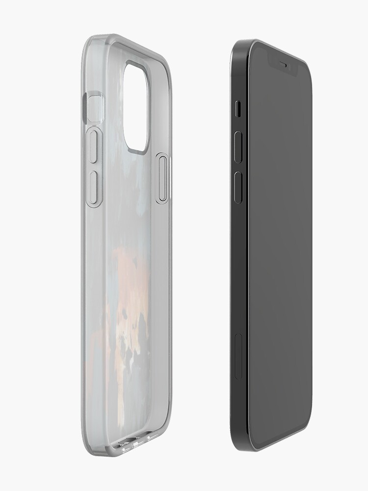 Alternate view of New dawn rusty orange - fluid painting pouring image in teal, black and orange iPhone Case & Cover