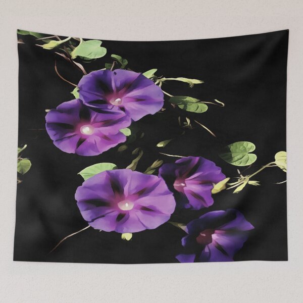 Item preview, Morning Glory Flower Isolated On Black designed and sold by taiche.