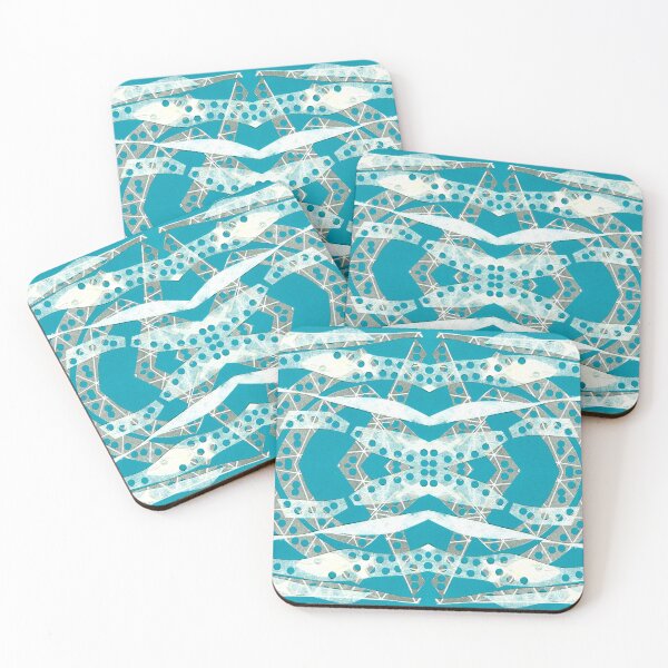 Item preview, Turquoise Collage Waves designed and sold by joancaronil.