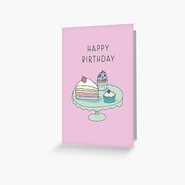 Birthday Cake Card Greeting Card