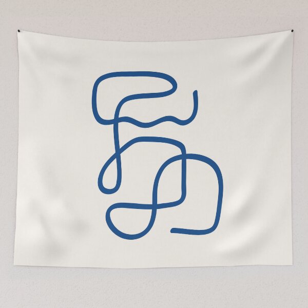 Item preview, Abstract Line #3 \\ Modern Blue Line designed and sold by The Wellington Boot.