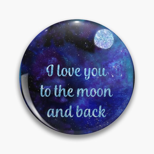 Item preview, I love you to the moon and back watercolour and silver foil effect art designed and sold by Latch Farm  Studios.