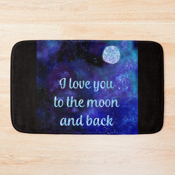Item preview, I love you to the moon and back watercolour and silver foil effect art designed and sold by Latch Farm  Studios.