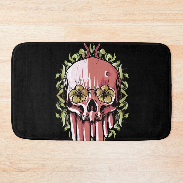 Item preview, Skull and flowers designed and sold by fakeface.