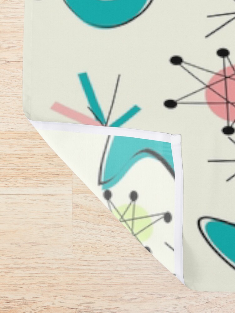 Alternate view of Mid Century Atomic Age Inspired Shower Curtain