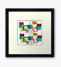 Mid Century Atomic Age Inspired Abstract Framed Print