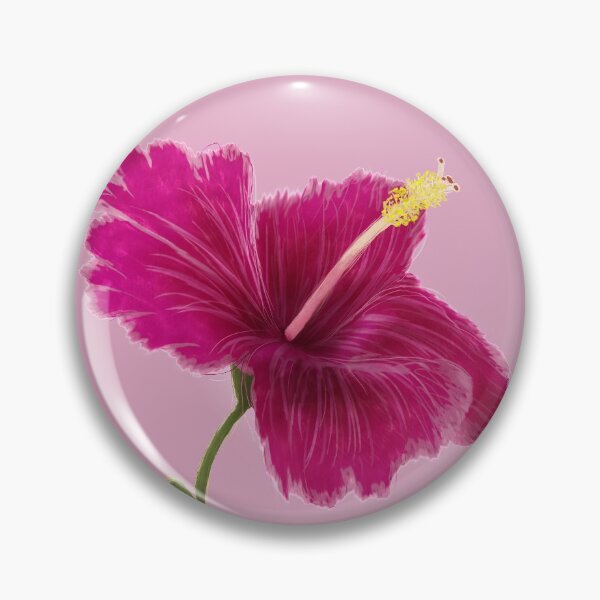 Item preview, pink hybiscus flower designed and sold by studioMoSa.