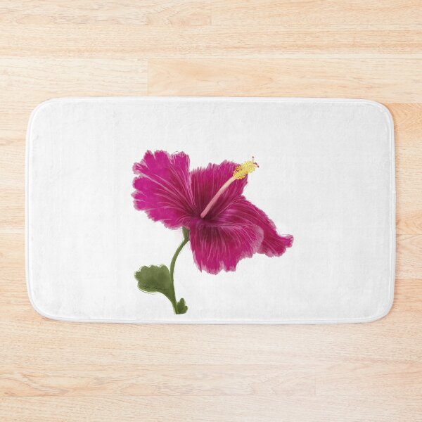 Item preview, pink hybiscus flower designed and sold by studioMoSa.