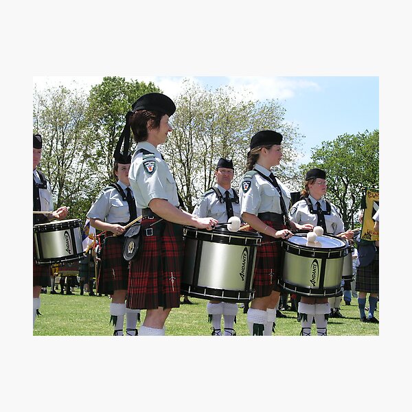 Pipe Band Drummers Photographic Print