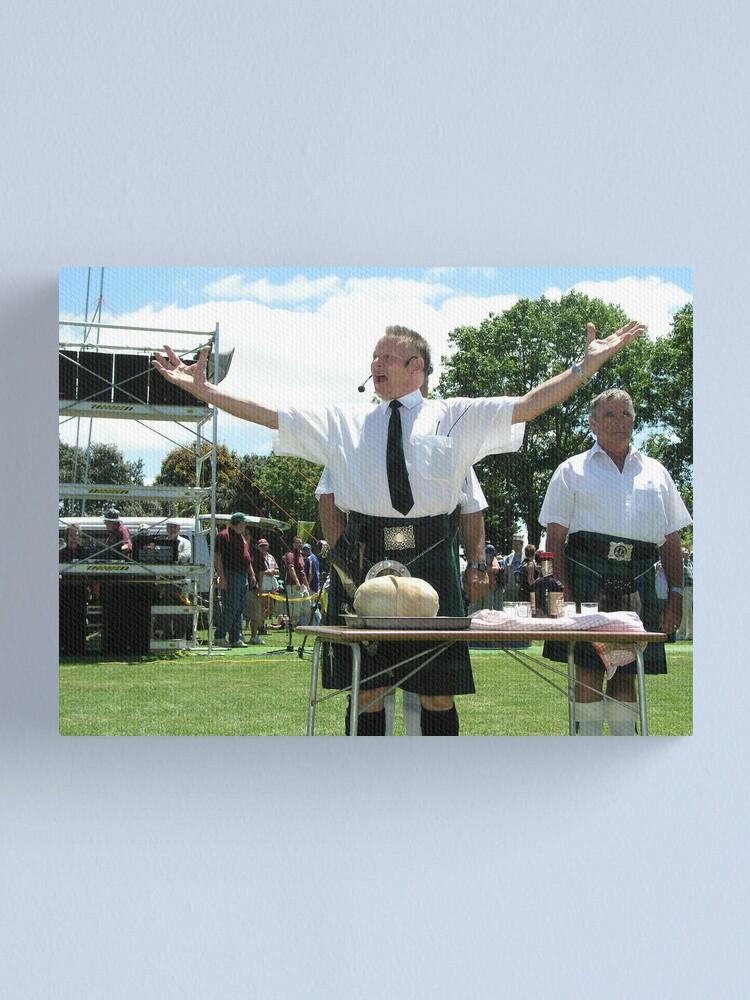 Alternate view of Addressing the Haggis Canvas Print