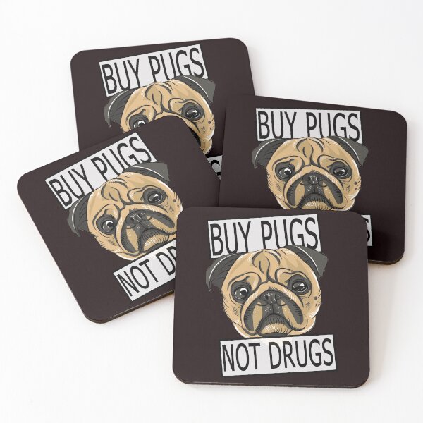 Item preview, buy pugs not drugs designed and sold by Sobhy Elkhawaga.
