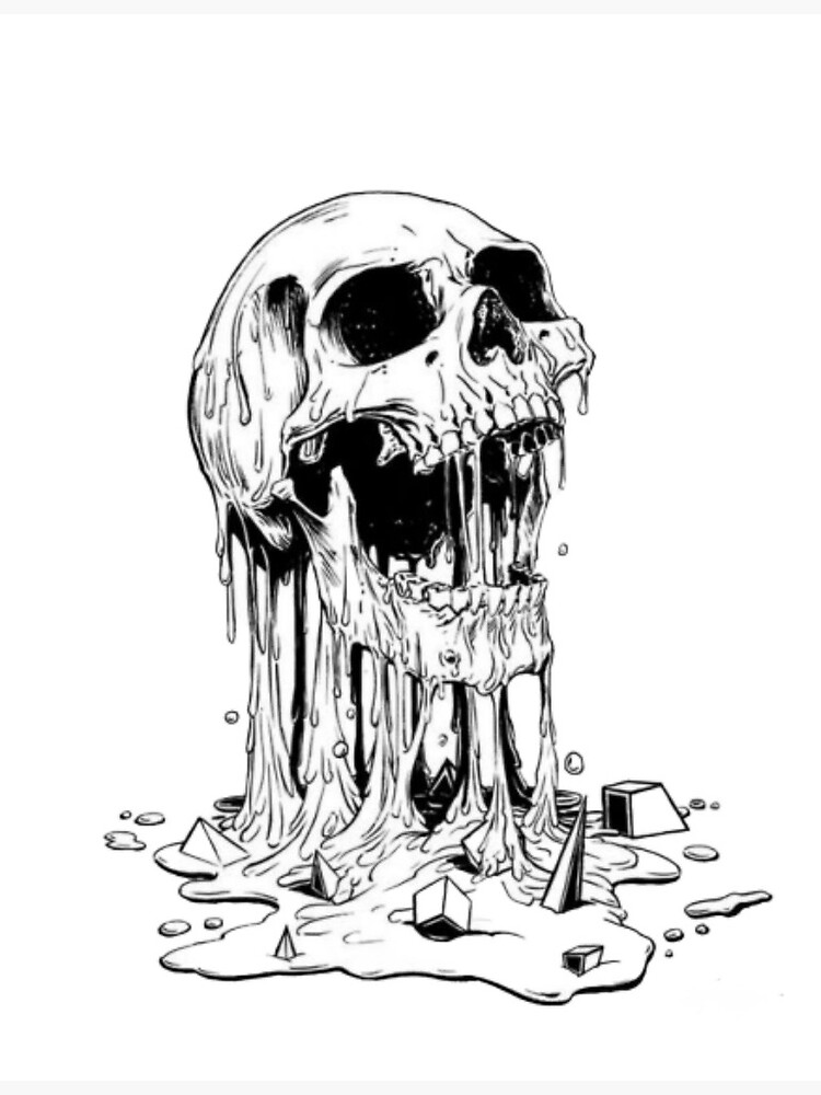 melting skull Photographic Print