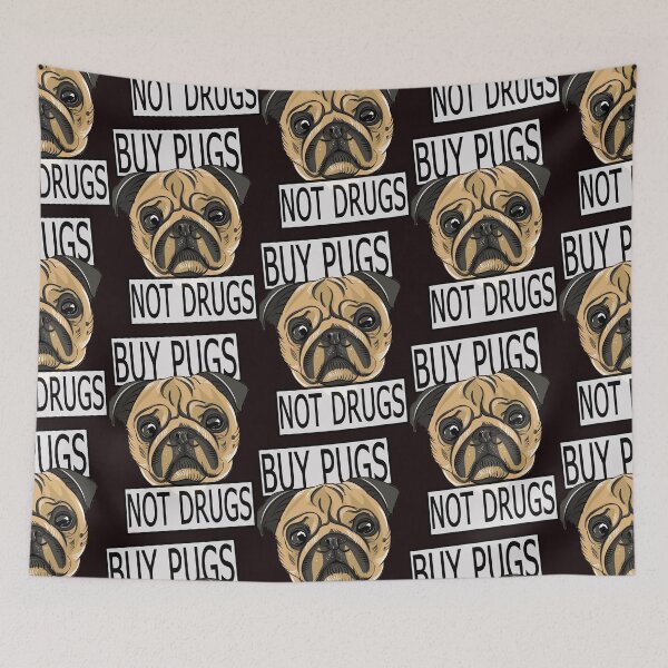 Item preview, buy pugs not drugs designed and sold by Sobhy Elkhawaga.