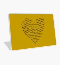 Quotes of the Heart - Amy/Rory (Black) Laptop Skin