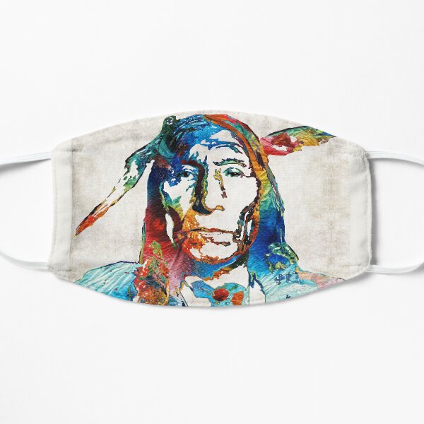 Native American Art - Warrior - By Sharon Cummings Flat Mask