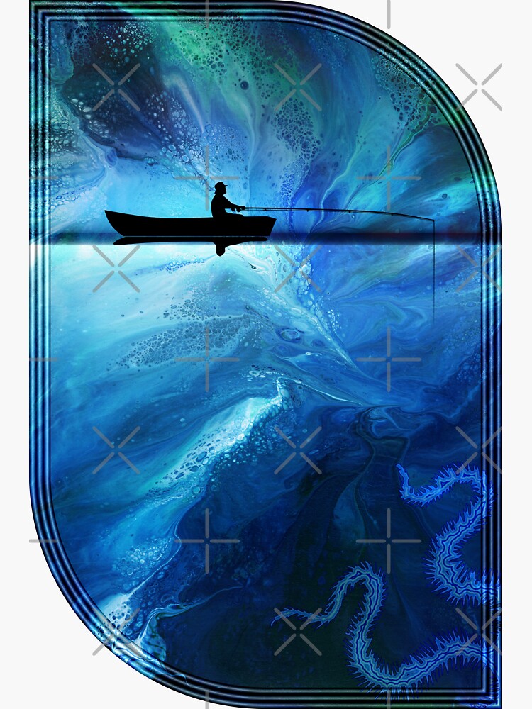 What Lies Beneath: fisherman and monster by kerravonsen