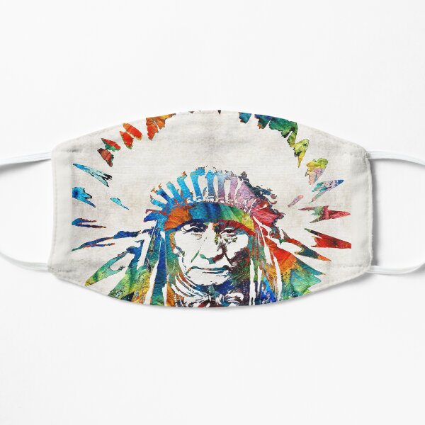 Native American Art - Chief - By Sharon Cummings Flat Mask