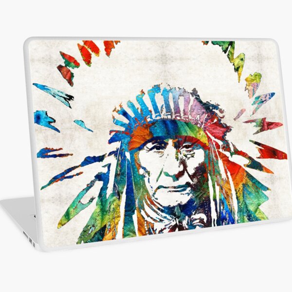 Native American Art - Chief - By Sharon Cummings Laptop Skin