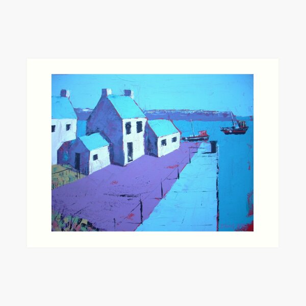 Little Harbour Acrylic Painting Art Print
