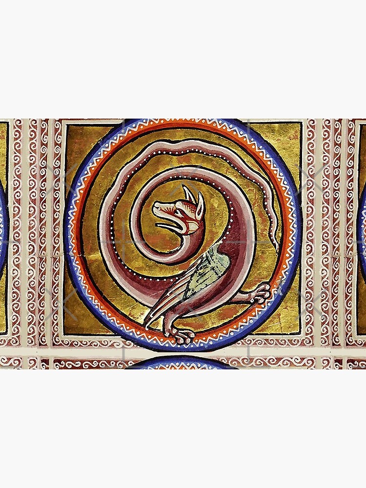 MEDIEVAL BESTIARY, SNAKE DRAGON CIRCLES by BulganLumini