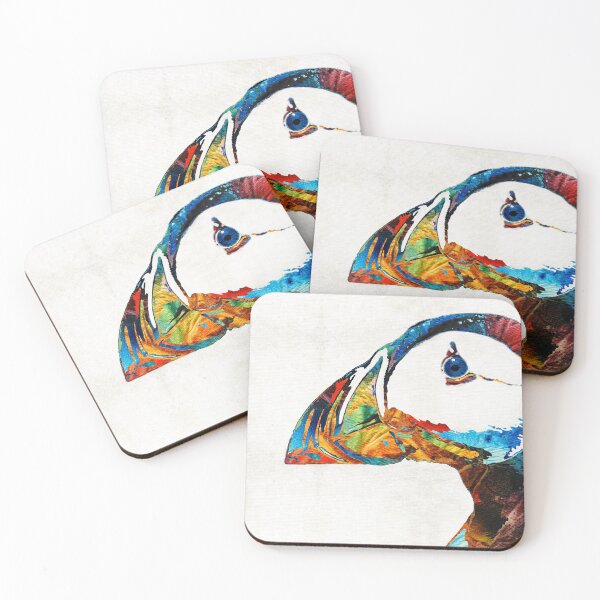 Item preview, Colorful Puffin Art By Sharon Cummings designed and sold by Sharon Cummings Art.