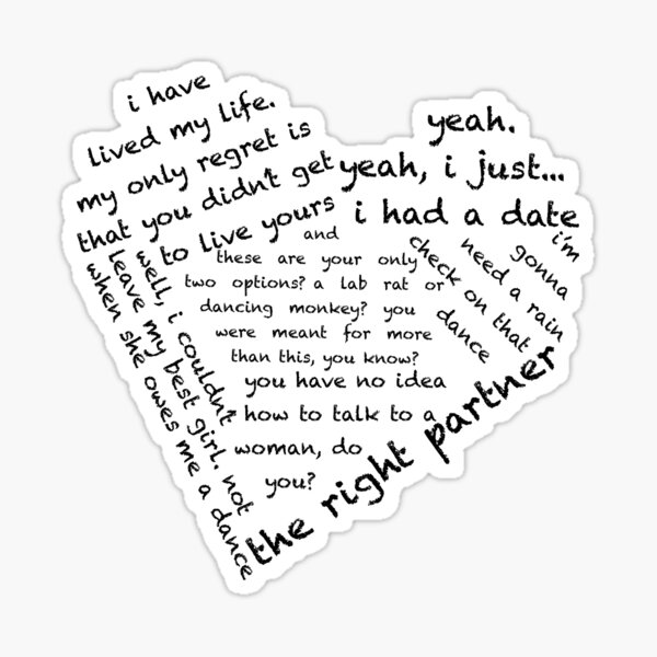 Quotes of the Heart - Steggy (Black) Sticker